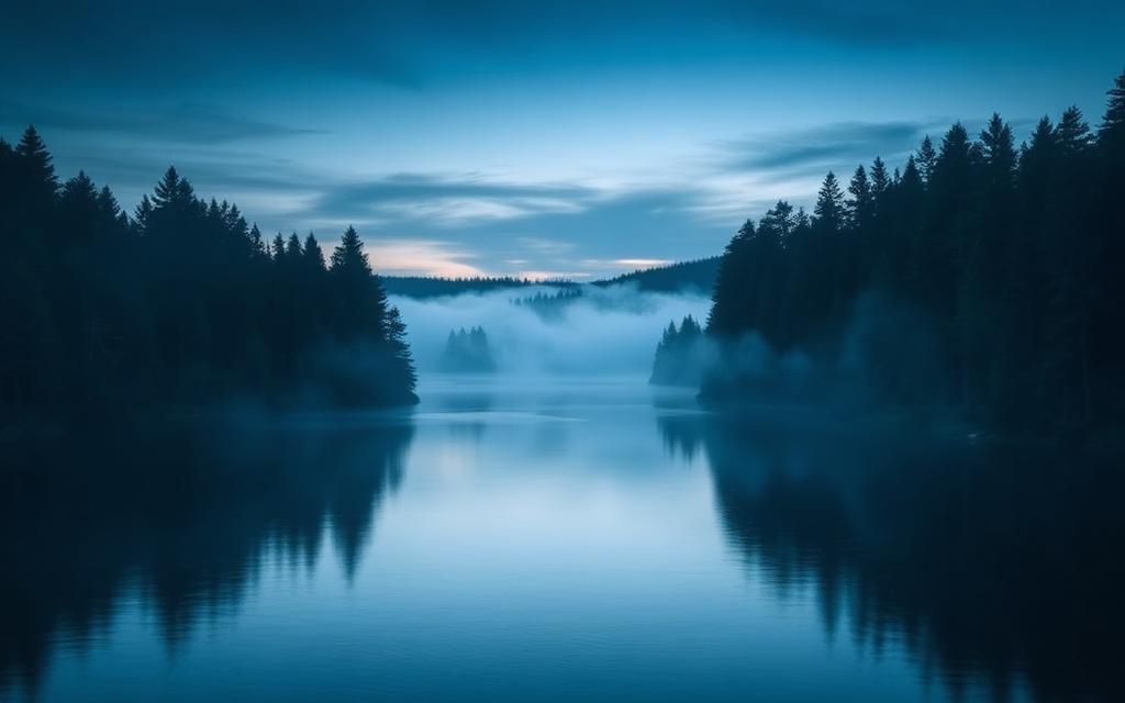 Michigan — Quiet northern lake ringed by pine forest